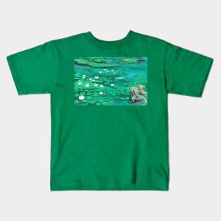 Lily Pad Study at Plover Lake Kids T-Shirt